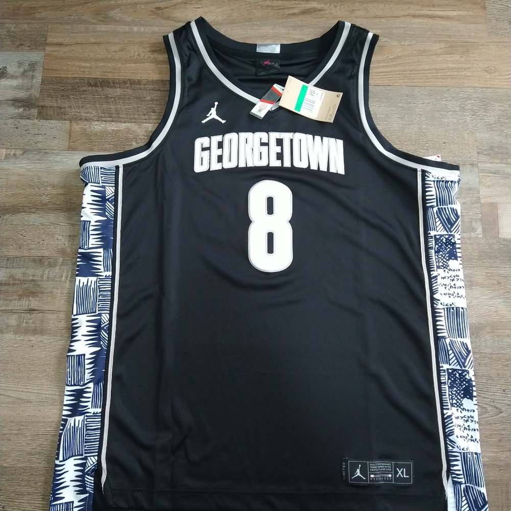 Medium Large or XL Men's NCAA Jordan Georgetown Hoyas NIKE ELITE #8 Jersey - Picture 13 of 16